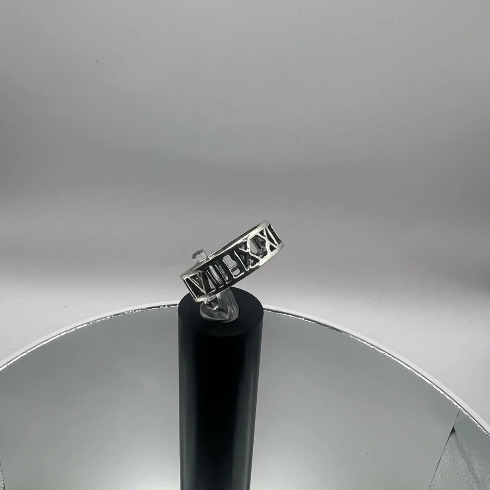 Brand New Silver Roman Numeral Ring